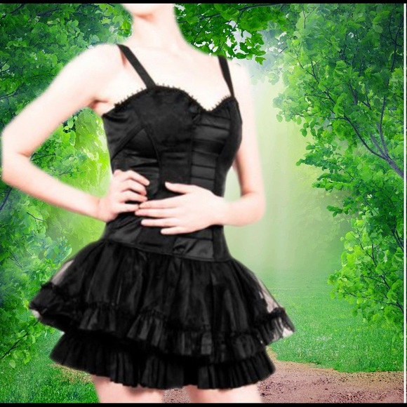 Tripp Nyc Brocade tutu Goth Ballerina Dress - Picture 4 of 16